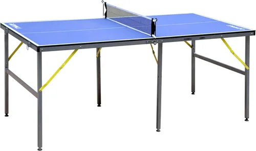 Miniatura 18 de IUNNDS Mesa de tenis de mesa portátil de 6/8/8.5/9 pies, juego de ping pong plegable para interiores con red y juego de postes, 2 paletas y 3 pelotas