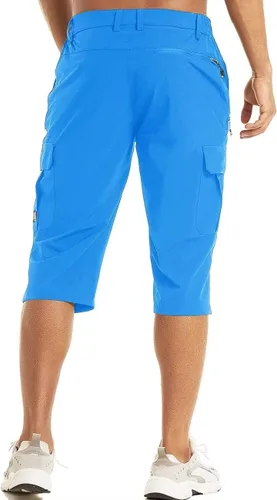 Miniatura 2 de MAGCOMSEN Pantalones cortos de entrenamiento para hombre, de secado rápido, 34, pantalones capri con bolsillos con cremallera, pantalones cortos