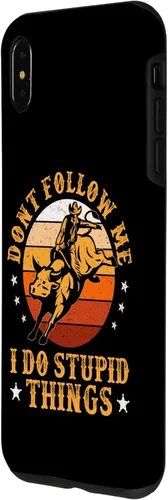 Miniatura 2 de Carcasa vintage para iPhone XS Max Don't Follow Me I Do Stupid Things
