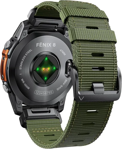 Miniatura 11 de Compatible con Garmin Fenix 6 Correa de reloj para Fenix 8 47mm/8 Pro 47mm/Fenix 7/Fenix 6 Pro/5/5 plus, 22 mm Quickfit Nylon Sport Correa de reloj