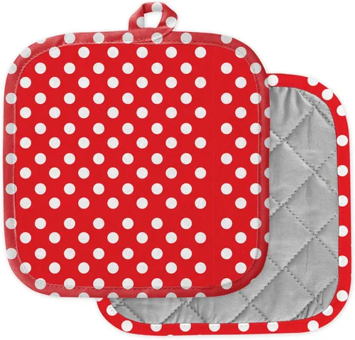 Paquete de 2 soportes para ollas de cocina, lavables, resistentes al calor, almohadillas calientes, salvamanteles para cocinar y hornear (blanco con