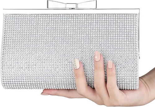 Miniatura 9 de Sumnn Bolsa de mano de noche, cóctel, graduación, diamantes de imitación brillantes, para novia y dama de honor, boda, fiesta, formal, para mujer
