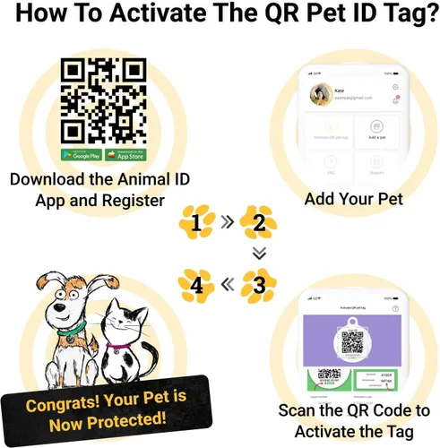 Miniatura 4 de Biothane - Collar de perro con hebilla de cobra, fabricado en Estados Unidos, etiqueta de identificación con código QR, collares de perro ajustables