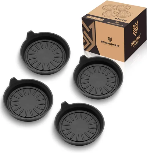 Miniatura 8 de Seven Sparta Posavasos de automóvil para portavasos, posavasos universales de silicona para vehículos, juego de 4 unidades, 3-1/8 pulgadas de Negro