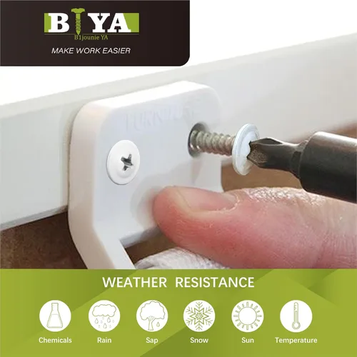 Miniatura 6 de Tornillos de Cabeza Blanca, 180 piezas Tornillos de Cabeza de Brida Autorroscantes Rápidos #8 Rosca Blanco Pan para Gabinete, Trabajo de Madera