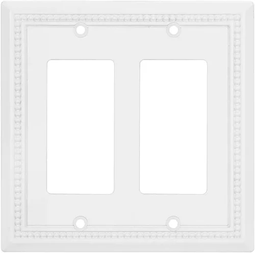 Miniatura 33 de Henne Bery Sunken Pearls - Placa de interruptor/placa de pared y cubierta de salida (decorador individual, 2 unidades, negro mate)