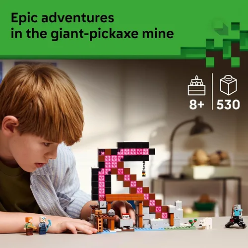 Miniatura 2 de LEGO Minecraft The Pickaxe Mine Juguete para Niños - Juego de construcción para niños y niñas, juguete de Minecraft para fanáticos