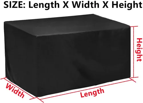 Miniatura 7 de Cubiertas para muebles de patio, cubierta impermeable para sofá al aire libre de 48 x 36 pulgadas, cubierta para juego de comedor al aire libre