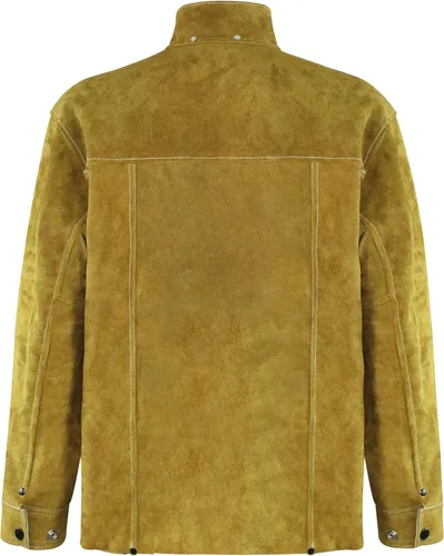 Miniatura 4 de ANTAITHER Chaqueta de soldadura de cuero prémium para hombres y mujeres, la máxima protección contra el calor y las llamas y garantiza la seguridad