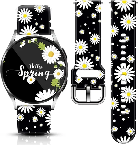 Miniatura 23 de 20mm Banda de reloj para festividades de Navidad, Halloween y Acción de Gracias Compatible con Samsung Galaxy Watch 7/6/5/4 de 40 mm, 44 mm/Watch 6