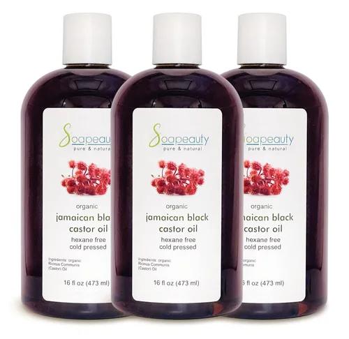 Miniatura 6 de Soapeauty Aceite de ricino negro jamaicano prensado en frío sin refinar Aceite de ricino negro natural 100% puro que promueve una piel y cabello