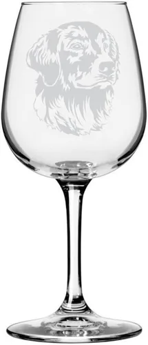 Miniatura 9 de Copa de vino de 12.75 onzas con diseño de perro grabado