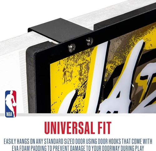 Miniatura 5 de Franklin Sports NBA Team Over the Door Aros de Baloncesto - Mini Aro de Baloncesto Interior para Niños + Juego de Pelota - Mini Aros para Fanáticos