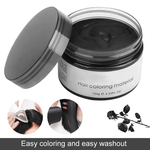 Miniatura 2 de Spray de color negro temporal para el cabello, 4.23 onzas, cera de color natural para el cabello, aerosol de color de cera lavable para el cabello