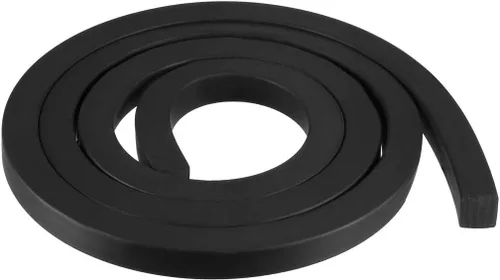 Miniatura 11 de uxcell Tira de sello de goma rectangular maciza, 0.197 in de ancho, 0.118 in de grosor, 3.3 ft de largo, color negro