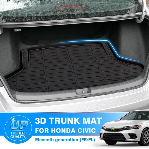 Miniatura 2 de Cartist Revestimiento de Carga Compatible con Honda Civic Sedan 2022-2025 2026 (NO para Hatchback) Alfombrilla de Maletero para Todo Clima