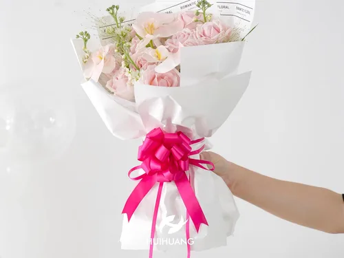 Miniatura 6 de HUIHUANG Lazos Rosa Fucsia Intenso 12 PCS Lazos de Tirón de Satén Rosa Fucsia 4" x 8" Lazo de Regalo para Envolver Regalos, Cesta de Regalo, Bolsa