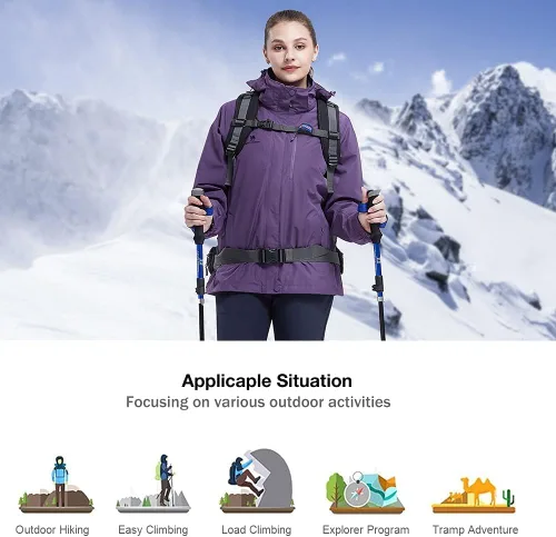 Miniatura 16 de CAMEL CROWN Chaqueta de esquí impermeable 3 en 1 para mujer, abrigo de invierno rompevientos, chaquetas de snowboard para lluvia, nieve, senderismo