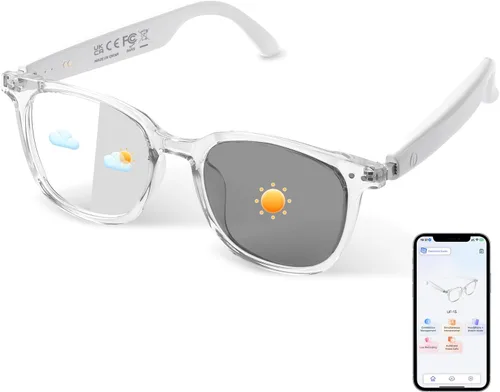 Miniatura 12 de Lentes inteligentes AI para hombres y mujeres, impulsados por IA por traducción, reducción de ruido, micrófono y altavoces de audio de oído abierto