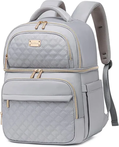 Mochila Refrigeradora Mochila de Almuerzo de Doble Piso Caja de Almuerzo, Mochila Aislada Bolsa Refrigeradora de Almuerzo, Mochila Lonchera Ligera a
