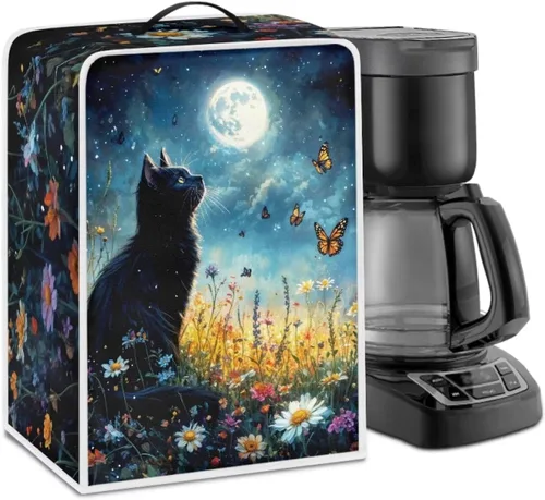 Miniatura 49 de Cubiertas para máquina de café con mango superior, resistentes a las manchas, para mezclador, compatible con la mayoría de cafeteras