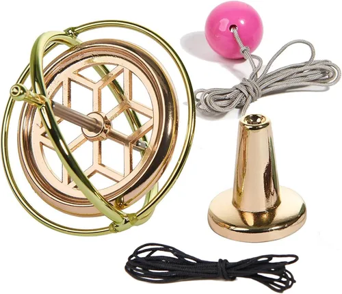 Miniatura 12 de Joytech Giroscopio de precisión matar tiempo metal antigravedad spinner juguete de equilibrio JA23 Plata+colorido