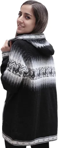 Miniatura 4 de Little Llamas - Sudadera con capucha de lana de alpaca