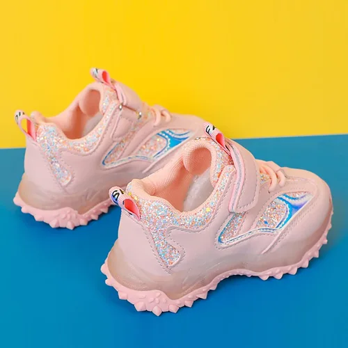 Miniatura 2 de Primavera otoño antideslizante suela suave bebé niño LED luces intermitentes zapatos niños niñas niños deportes tamaño 8 zapatos