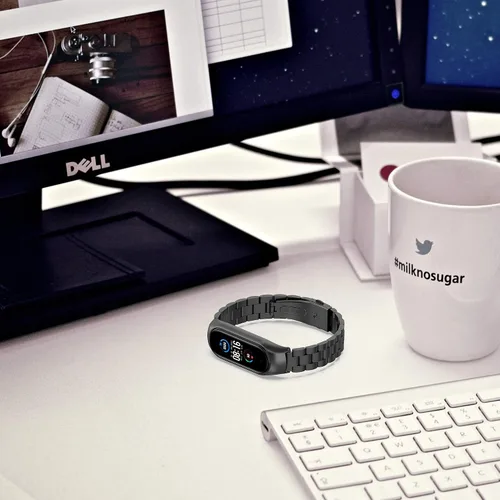 Miniatura 5 de Senter Correa de repuesto de acero inoxidable para reloj inteligente Xiaomi Mi Band 5 y Mi Band 6