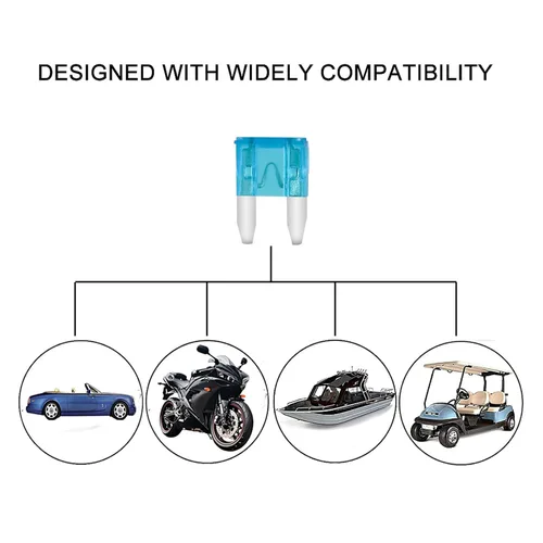 Miniatura 13 de MuHize Kit surtido de fusibles de hoja de 200 piezas, tamaño estándar (ATR/APR) Multi-Amp 2A a 40A para automóvil/camión/SUV/RV - 11 valores