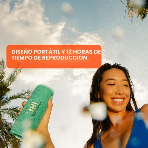 Miniatura 3 de JBL Flip 6 - Altavoz Bluetooth portátil, sonido potente y graves profundos, impermeable IPX7, 12 horas de reproducción, JBL PartyBoost para Camuflaje