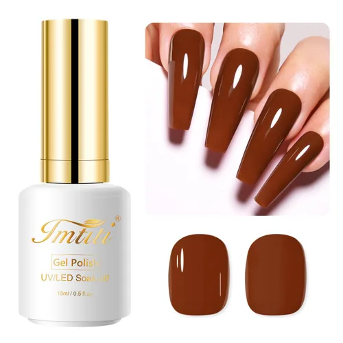Miniatura 20 de Esmalte de uñas de gel, 1 unidad de 0.5 onzas líquidas de esmalte de gel de color verde aguacate para remojar arte de uñas, salón de manicura