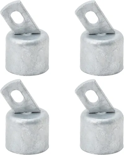 Miniatura 12 de VIVIDA Extremo superior del riel de 1-5/8" para valla de enlace de cadena, tapa de extremo de riel para tubo de diámetro exterior de 1-5/8", acero