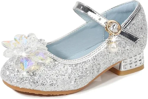 Miniatura 5 de 7 Toddler Girl Slippers Toddler Little Kid Girls Dress Pumps Glitter Sequins Toddler Girls Kitty Slippers