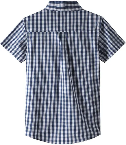 Miniatura 2 de Spring&Gege Camisas de vestir de manga corta para niños Uniforme formal tejido sólido