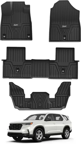 Miniatura 12 de 3W Alfombrillas de suelo aptas para Honda Odyssey 2026 2025-2018, TPE para todo tipo de clima, revestimiento de piso personalizado para 1ª, 2ª y 3ª