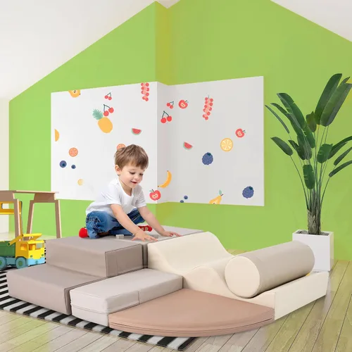 Miniatura 4 de Merax Juguetes de escalada para niños pequeños, juego de escalada y gateo suave para interiores, bloques de espuma suave para escalar, gatear, 6