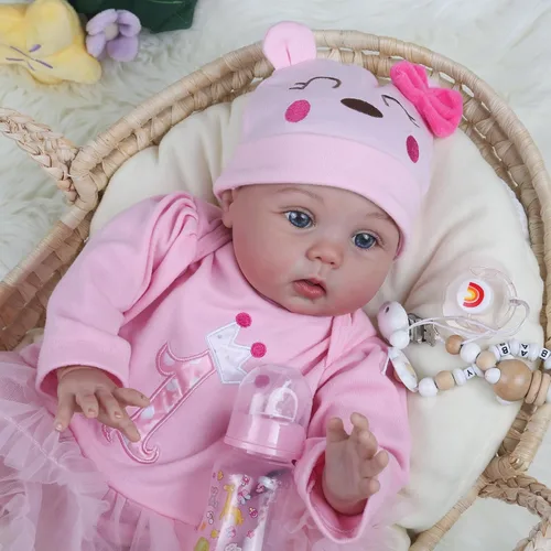 Miniatura 3 de CHAREX Muñecas Reborn de bebés recién nacidos realistas - Muñeca de bebé recién nacida realista de 20 pulgadas, cuerpo suave, muñecas de bebé