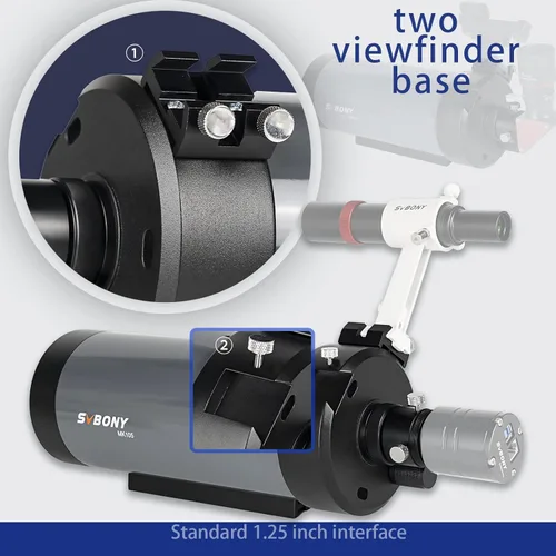 Miniatura 6 de SVBONY MK105 Maksutov-Cassegrain - Telescopio, Imágenes sin Dispersión, Telescopio Catadióptrico de 105mm, Placa Ensillada Catadióptrica OTA
