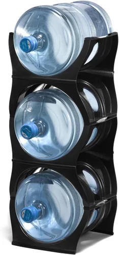 Miniatura 16 de Bariboo Estante apilable para almacenamiento de botellas de agua, organizador de 5 galones, soporte para jarra de cocina, gabinete y organización