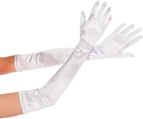 Miniatura 3 de Guantes largos de fiesta de ópera para mujer, guantes de satén de los años 20 y 20, disfraces hasta el codo, vestido de noche nupcial, 22 pulgadas