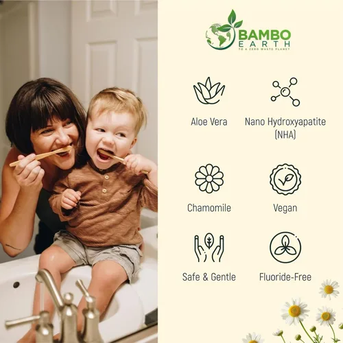 Miniatura 7 de Pasta dental natural sin flúor - Nano hidroxiapatita, remineralizante, para dientes sensibles, blanqueadora y tubo de cero desperdicio - Recomendada