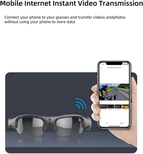 Miniatura 6 de Smart Bike Glasses Cámara HD 1080P WiFi Deportes Gafas con Cámara Video Gafas Video para Hombres/Mujer con 32G TF Tarjeta