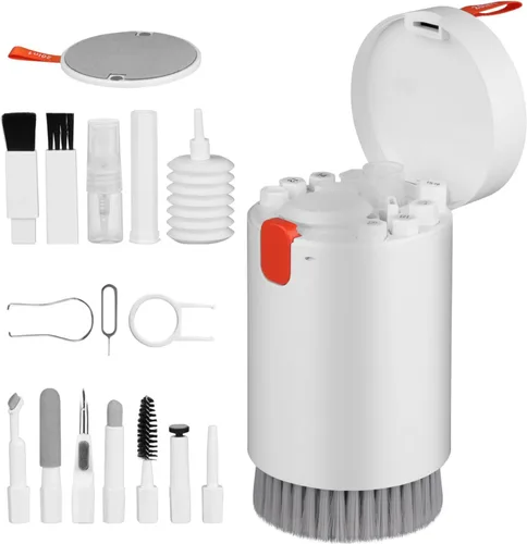 Miniatura 7 de Kit de limpieza electrónica 7 en 1, limpiador de teclado, kit de limpieza de laptop para monitor, teléfono celular, auriculares, Lego, lente de Azul
