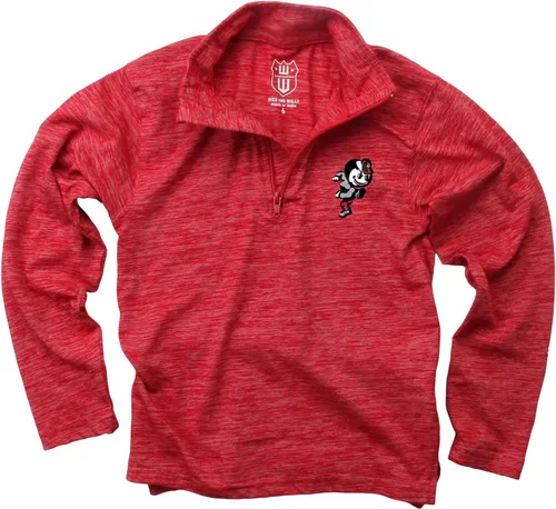 Miniatura 29 de Wes and Willy Camiseta de manga larga con cremallera de 1/4 para niños, para fanáticos de los deportes universitarios, de hilo nublado