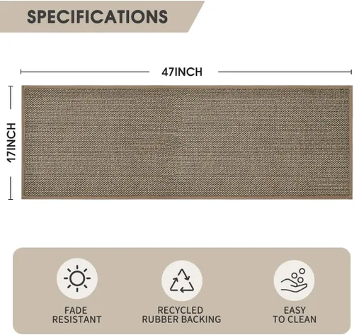 Miniatura 6 de Artoid Mode Alfombras de Cocina Antideslizantes Lavables Tapetes Felpudo, Respaldo de Goma Alfombras Absorbentes para Tapete de Puerta de Cocina