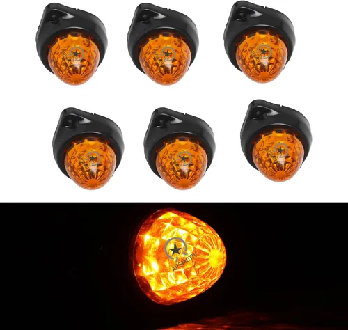Miniatura 21 de Paquete de 10 luces LED para semirremolques para semirremolques, 12 V, impermeable, luces de pollo ámbar para semircamiones, carga carga, luces