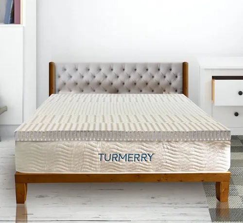 Miniatura 2 de Cubrecolchón de látex orgánico natural verde extra firme de 3 pulgadas, tamaño individual XL, alta densidad, extra firme, almohadilla de cama
