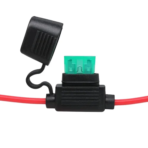 Miniatura 6 de VANTRONIK Portafusibles en línea mediano impermeable con cable AWG calibre 14 de 10 pulgadas de largo, apto para fusibles de hoja estándar ATO ATC