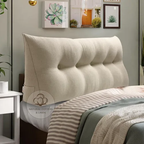 Miniatura 12 de Almohada WOWMAX grande de apoyo con forma triangular, almohada con forma de cuña para respaldo o lectura, cabecero para el día de la Madre
